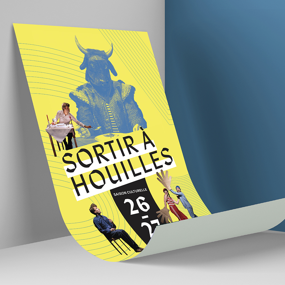 Affiche saison culturelle Houilles 2026/2027, conçue par Pauline Moretti